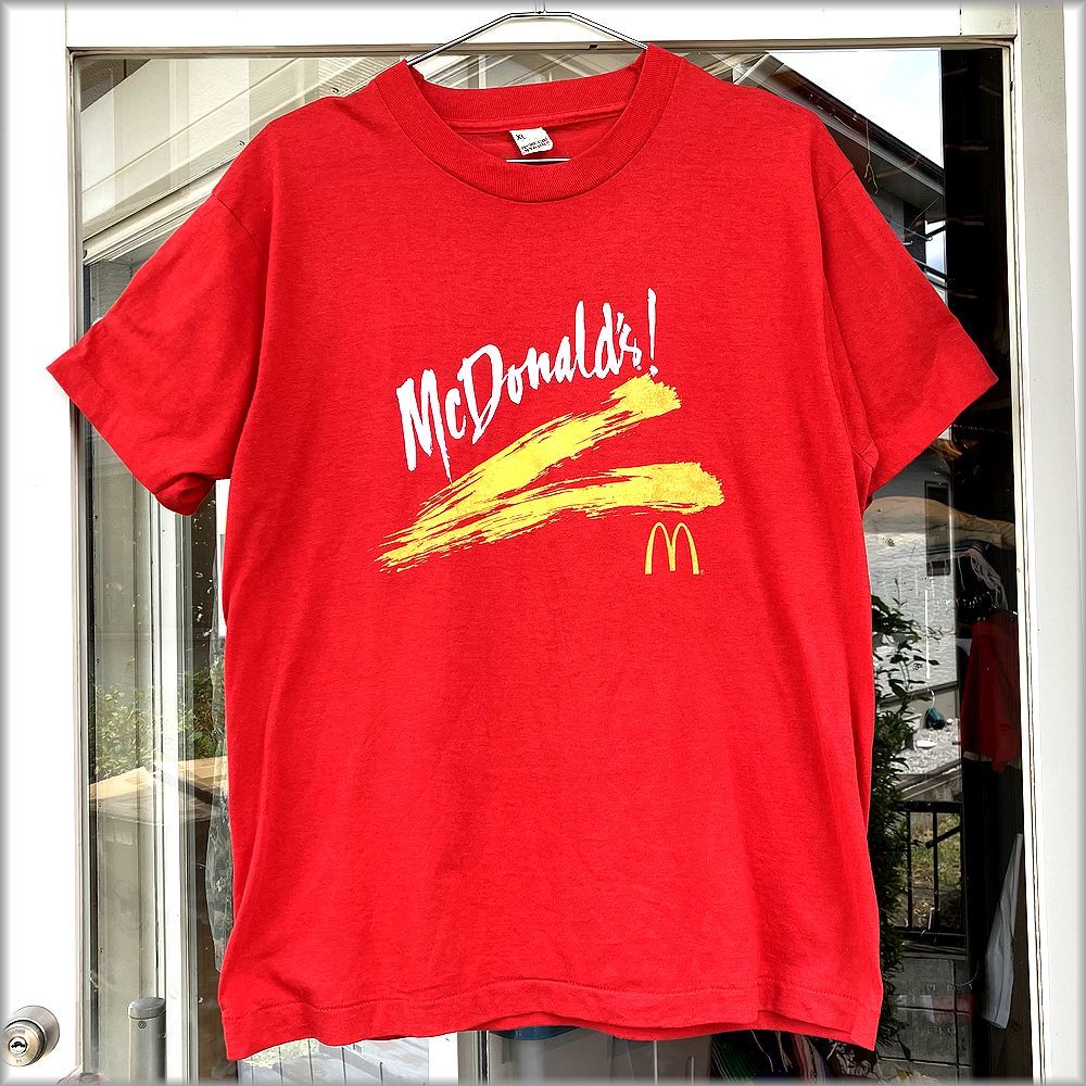 ★マクドナルド　80s　USA製　ビンテージ　Tシャツ　size XL　SCREEN STARS　アメリカ買付★検 70s 90s 企業物 古着 ロゴプリント アメカジ_画像1