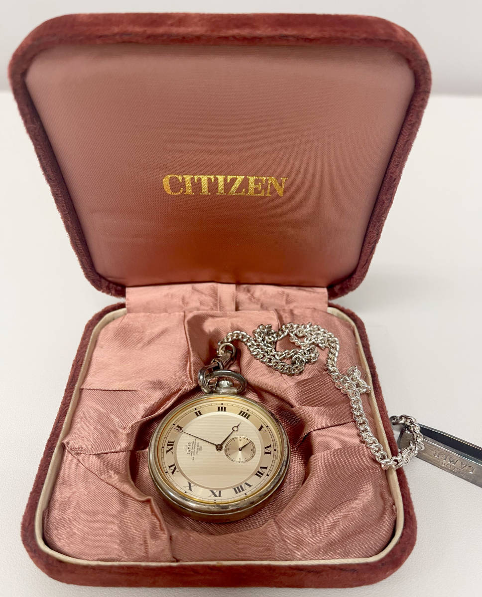 ◇CITIZEN シチズン懐中時計稼働品CLUB LAMER クラブラメールSV925 箱