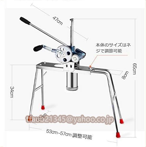 手動パスタメーカー 製麺機 水洗える ステンレス製麺筒 そば/うどん/生パスタなど ダブルギア より高効率 ダブルハンドル 家庭用 業務用_画像5