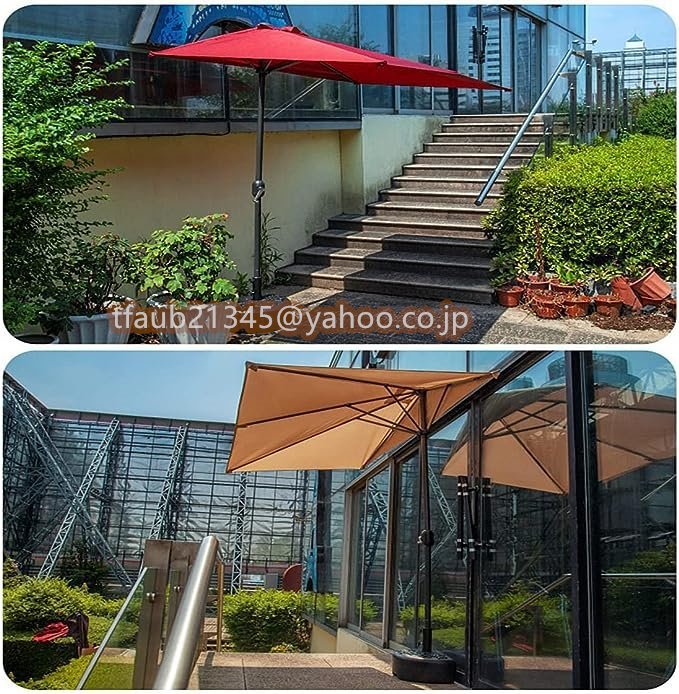  половина зонт сад зонт зонт кривошип имеется,250×120cm прямоугольный наружный шпаклевка .o балкон стена зонт, водонепроницаемый кофе магазин и т.п. подходит 