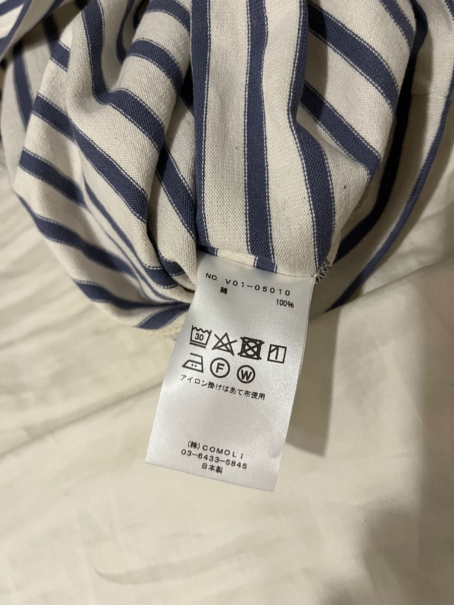 22ss COMOLI コモリ ボーダー ボートネック 2 バスクシャツ|PayPayフリマ