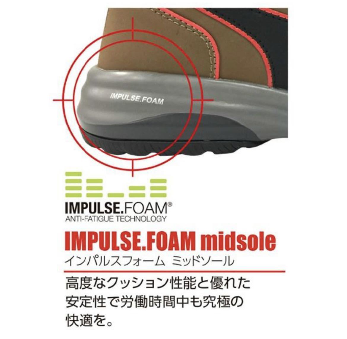 プーマ ラピッド 安全靴 新品 28cm ブラウン ミッドジップ PUMA 耐油 耐熱 生産終了 完売品 送料無料 送料込み 7