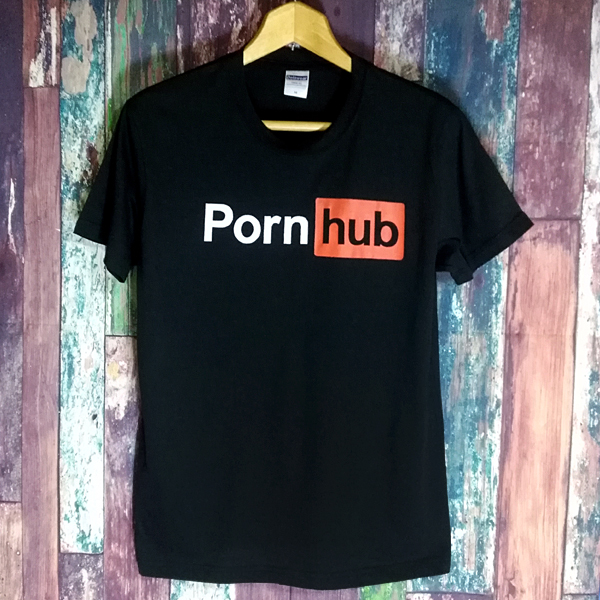 送込　Porn hub　ポルノハブ　アダルト　半袖Tシャツ　黒　2XLサイズ_画像2