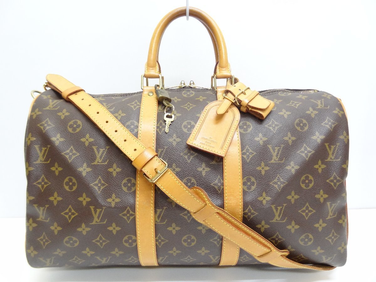 美品♪ ルイヴィトン モノグラム キーポルバンドリエール45 M41418 ボストンバッグ LOUIS VUITTON ☆P