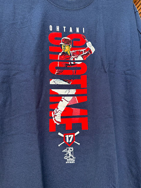 MLB 大谷翔平 SHO TIME 公式Tシャツ（ネイビ－/Lサイズ） ロサンゼルス・エンゼルス MLBオフィシャルグッズ ■ アメリカ雑貨の画像2