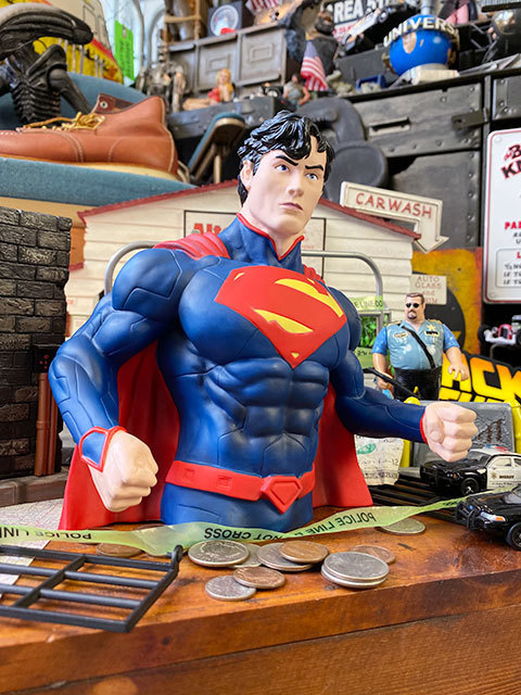  Superman bust Bank # american miscellaneous goods America miscellaneous goods savings box figure 