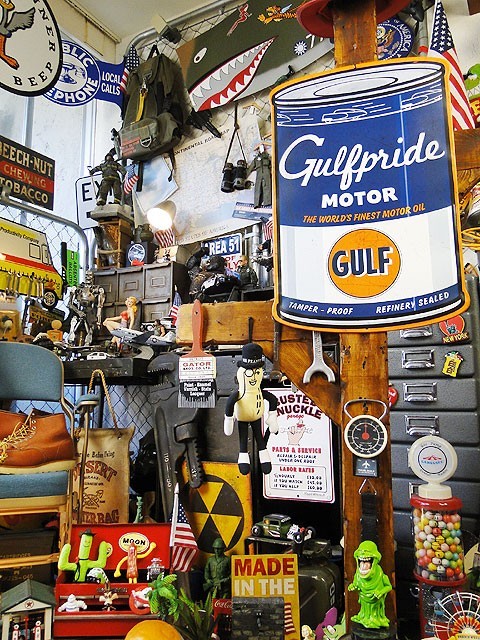 ガルフ　オイル缶型エンボスティンサイン ■ アメリカン雑貨 アメリカ雑貨 看板_画像6