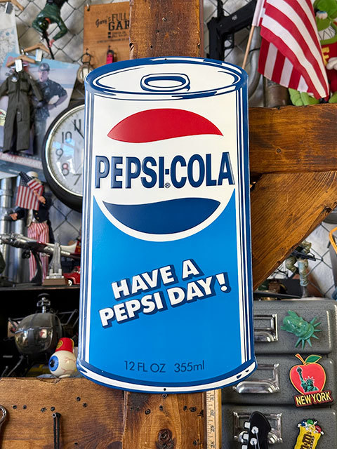 ペプシコーラ　エンボスティンサイン（1971年缶） ■ アメリカン雑貨 アメリカ雑貨_画像1