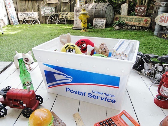 U.S. post box (USPS/ голубой )# America смешанные товары american смешанные товары 