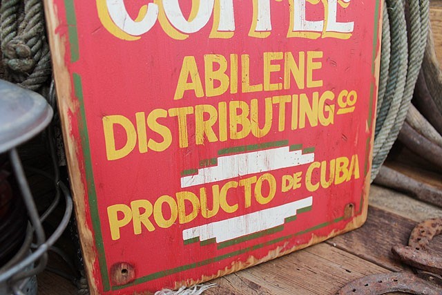 kau Boy coffee kaktas wooden signboard America miscellaneous goods american miscellaneous goods 