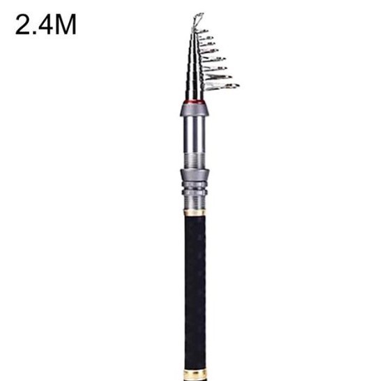 1本 コンパクト ポータブル 伸縮 鯉 釣竿 スピニング 超軽量99%カーボン 1.8M 2.1M 2.4M_画像8