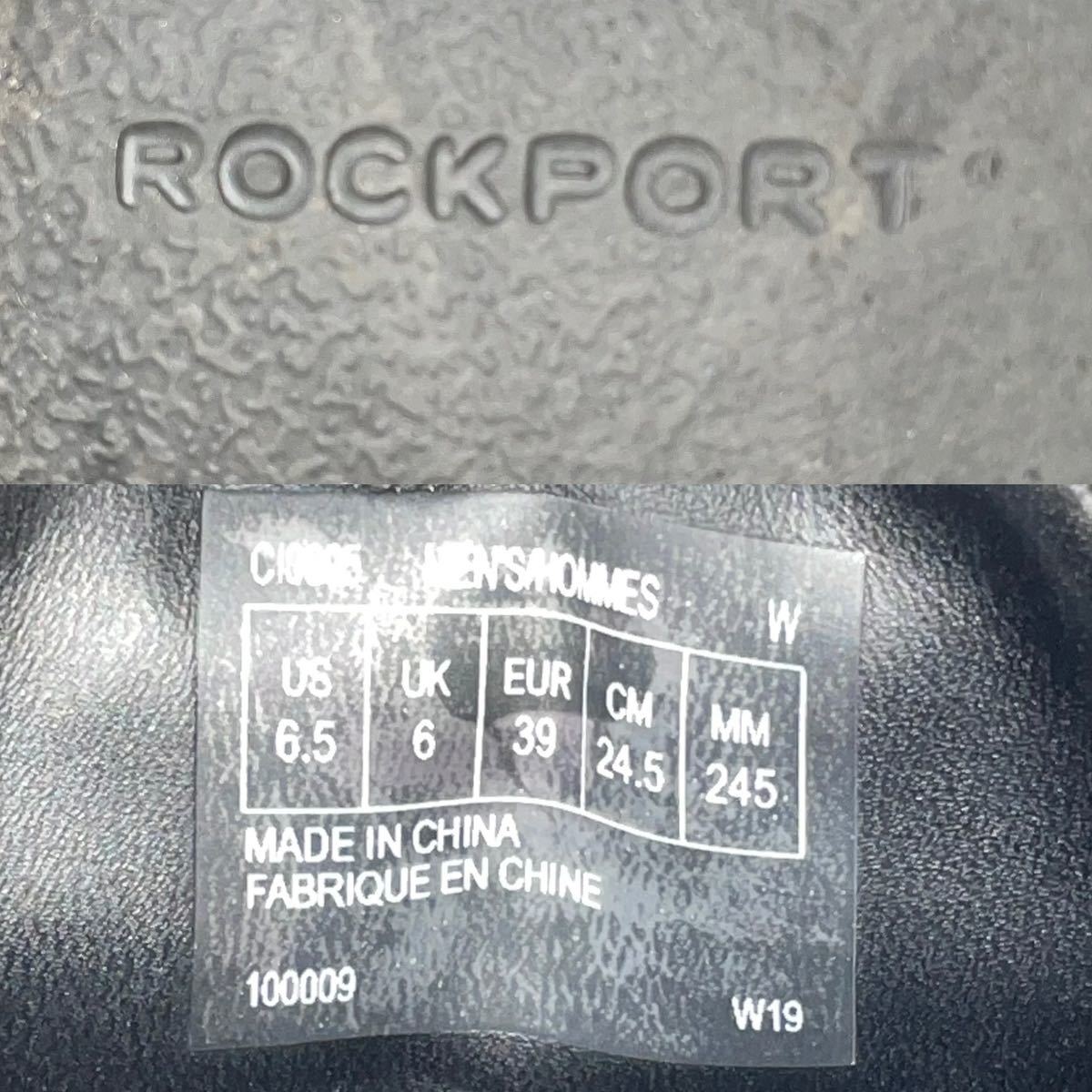 【美品】ROCKPORTロックポート ビジネスシューズ ストレートチップ 紳士靴 レザー 本革24.5cm ブラック ＊12の画像10