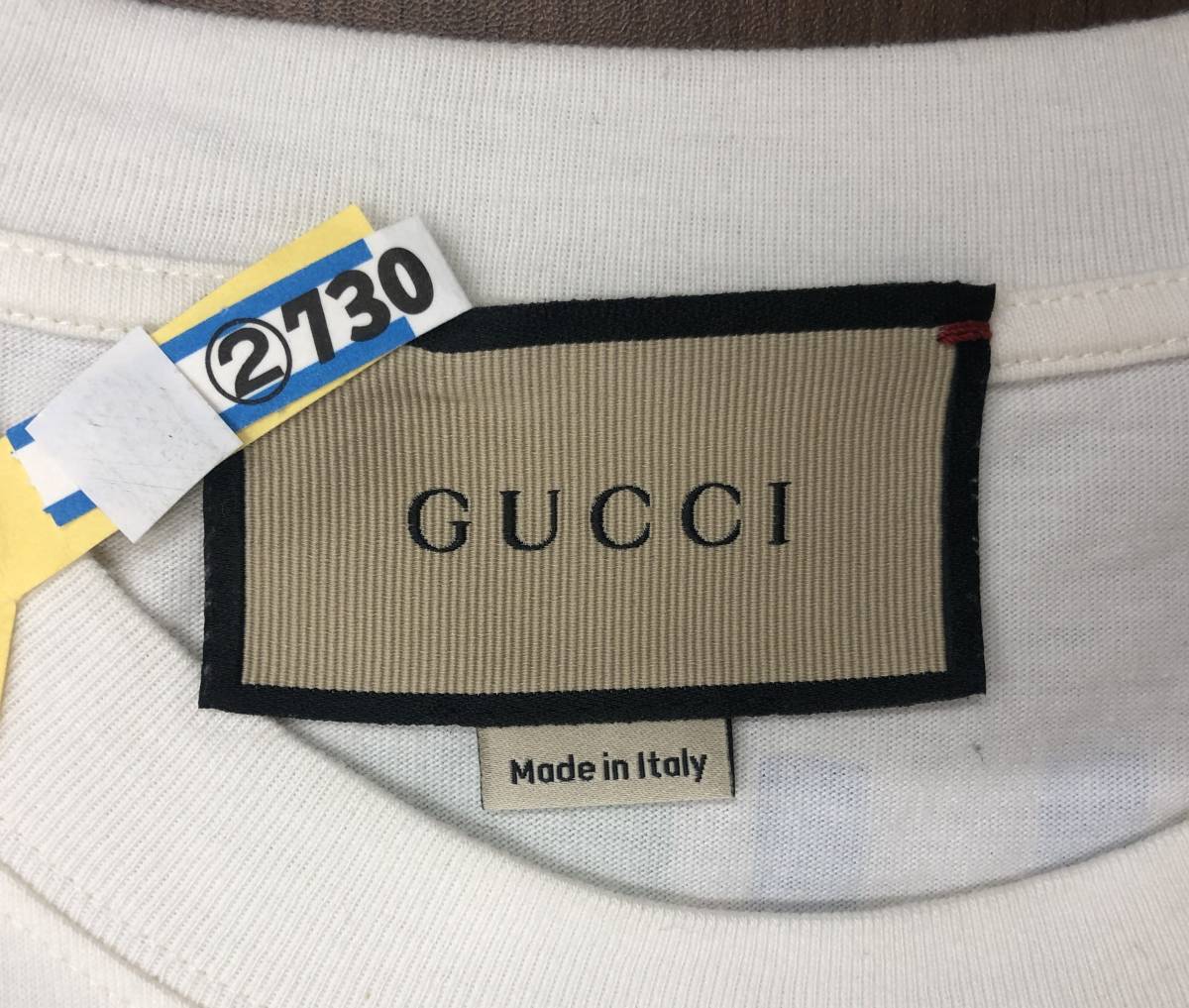 (3989) GUCCI グッチ GG Tシャツ ホワイト コットン100% 新シリーズ_画像5