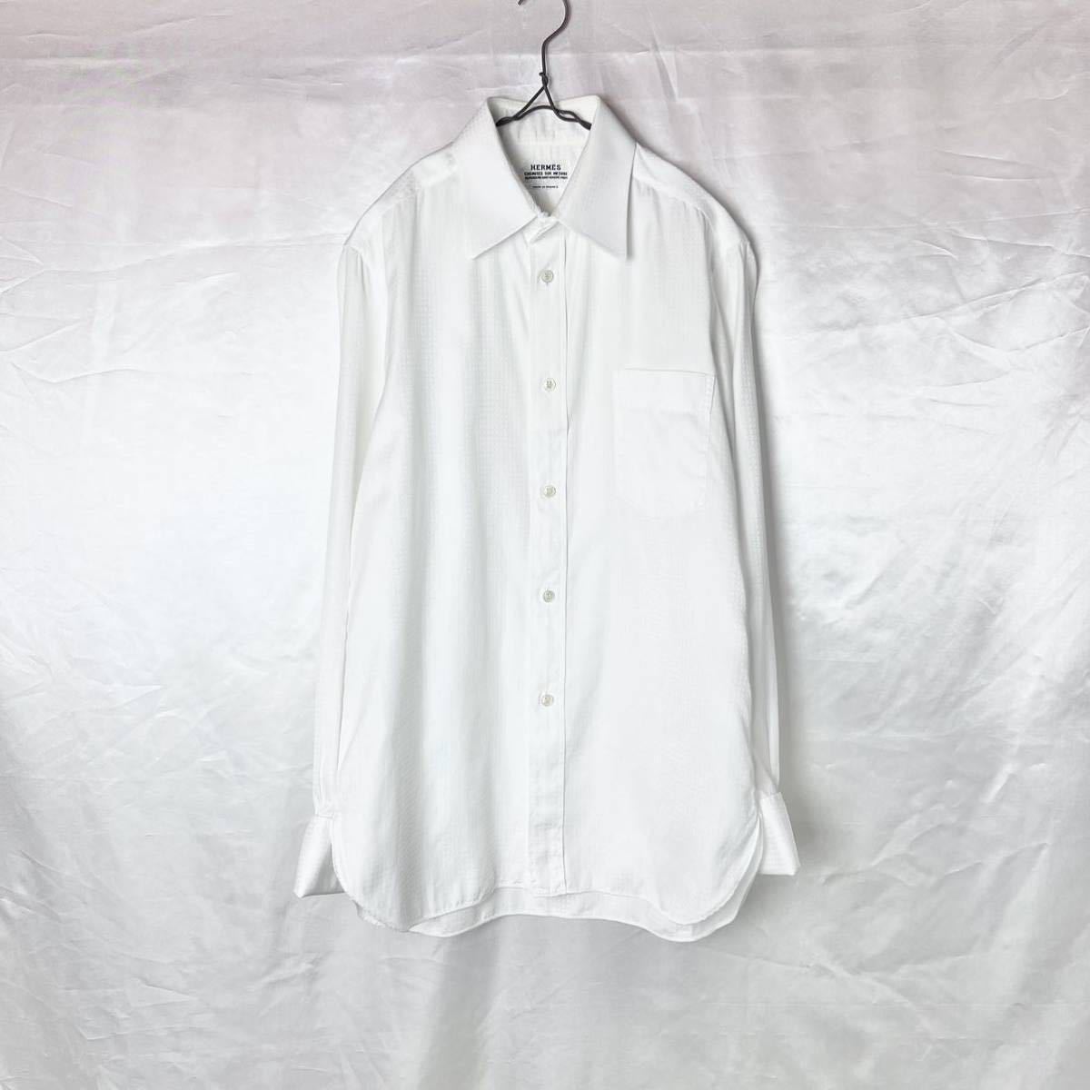 特別セーフ Cotton Bespoke homme Hermes Dress 90s メンズ ビンテージ ヴィンテージ シャツ ドレス コットン 綿 ビスポーク エルメス Shirt Mサイズ