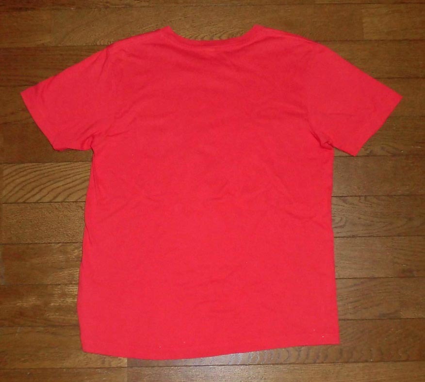 Carp SLYLY 広島東洋カープ スラィリー Tシャツ 半袖 コットン クレヨンタッチ グラフィック RED S USED 美品/赤ヘル鯉カープ女子の画像2