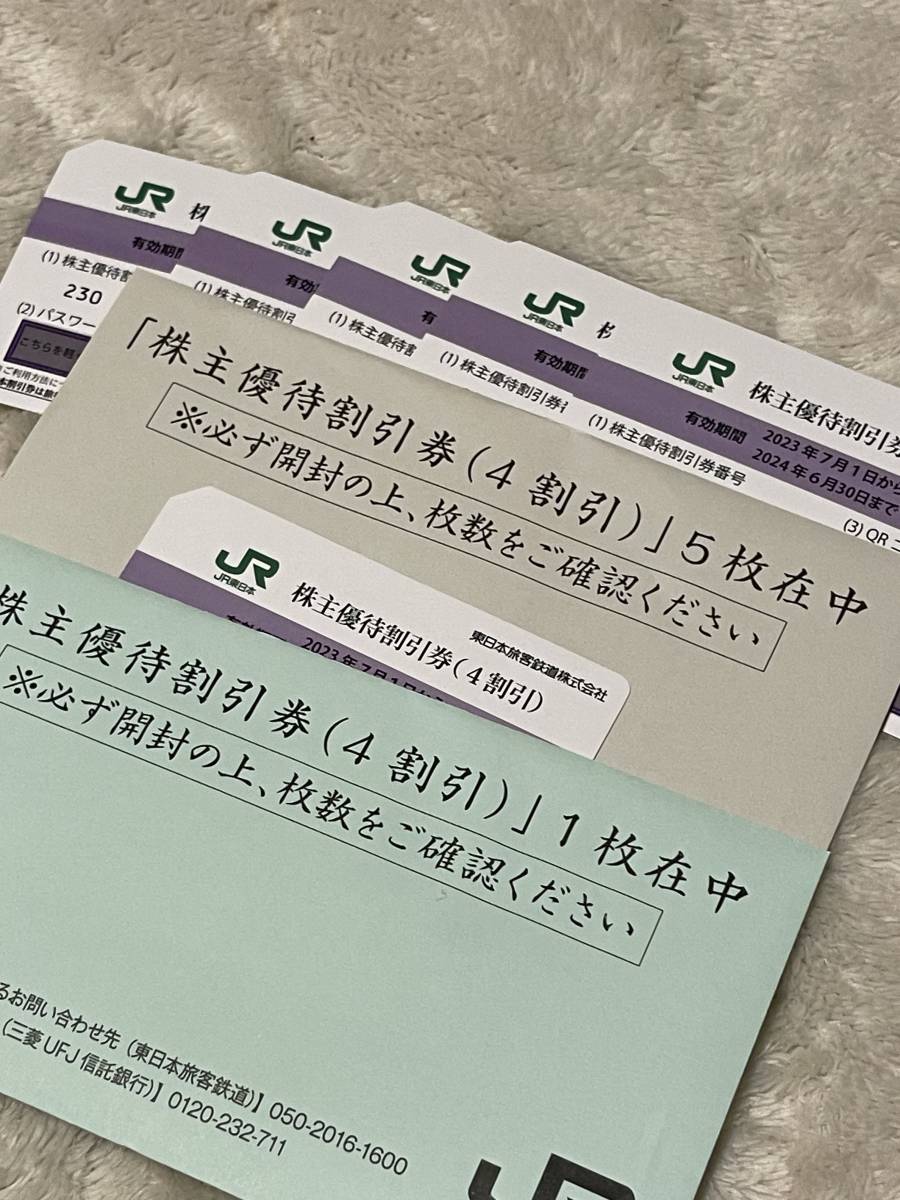 JR東日本株主優待乗車券☆4割引券6枚(優待券、割引券)｜売買された