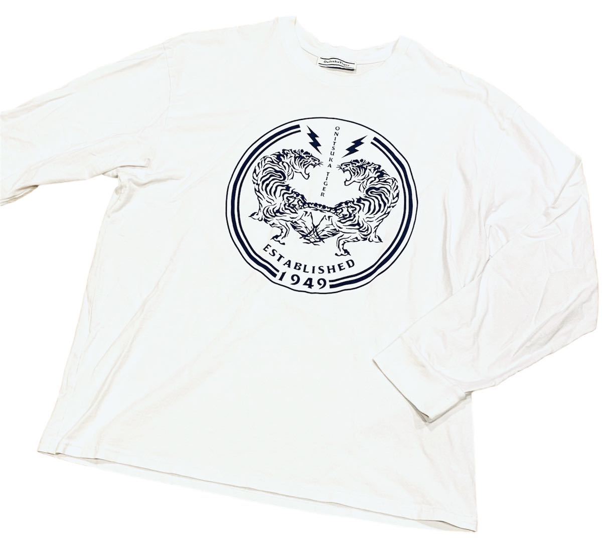 入手困難】Onitsuka Tiger ロングTシャツ XL 白 希少品 完売 オニツカ