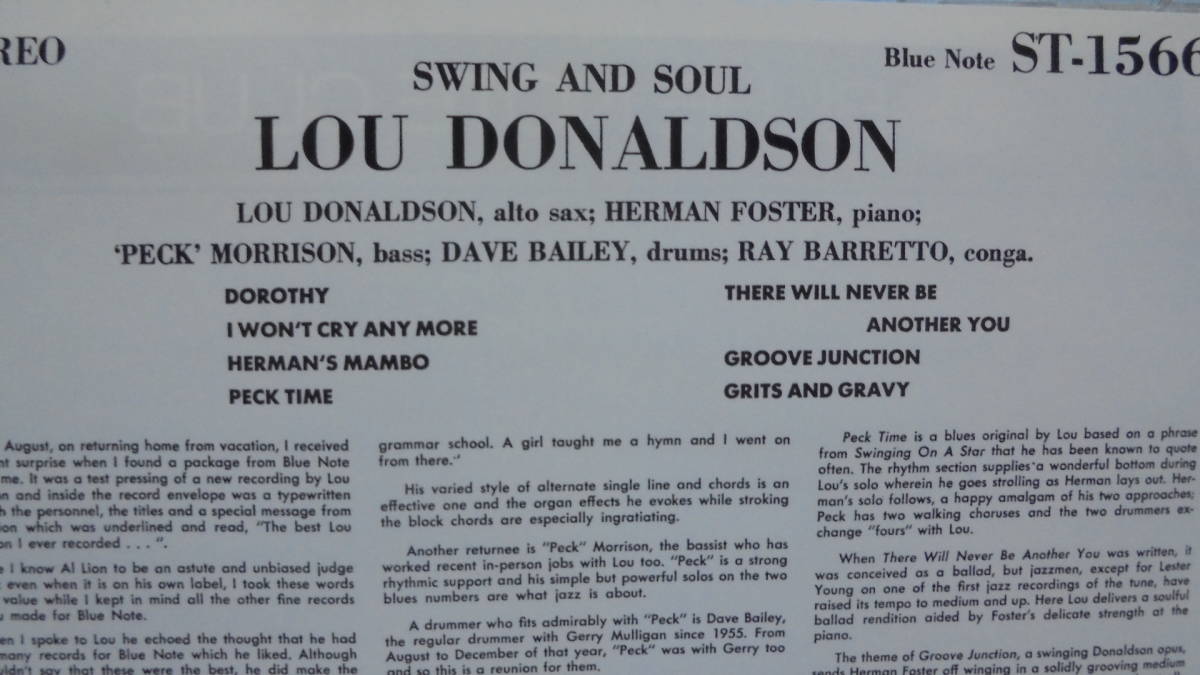 【24bitリマスター CD】ルー・ドナルドソン Lou Donaldson : Swing And Soul 国内盤 同梱発送可能_画像10