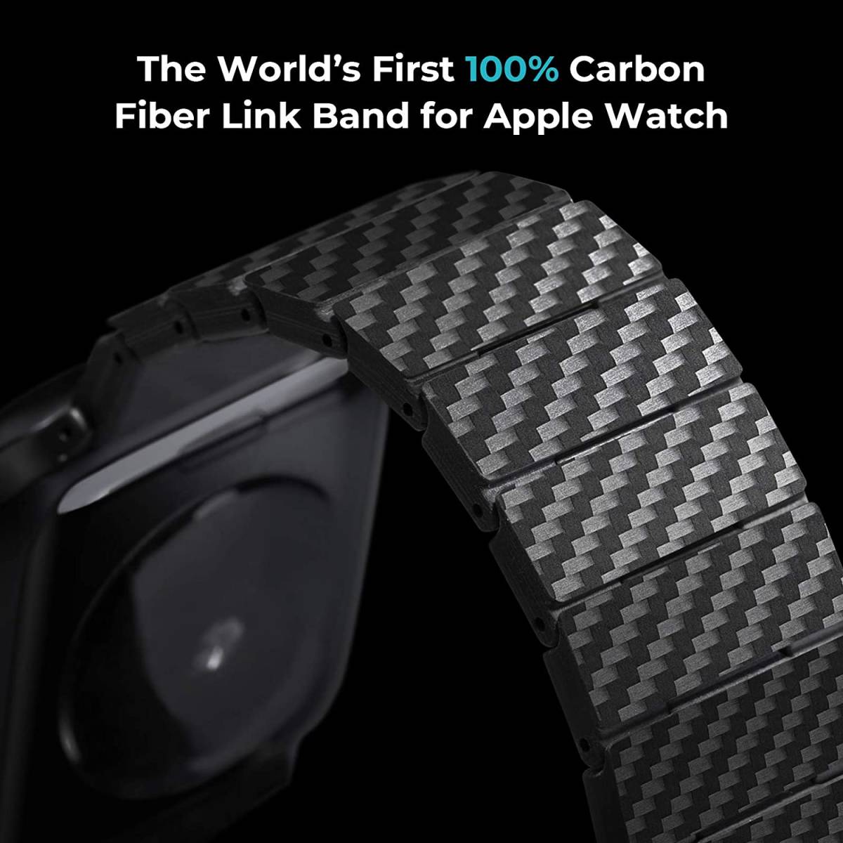 Apple Watch アップルウォッチ バンド ン カーボン ブラック ベルト 1