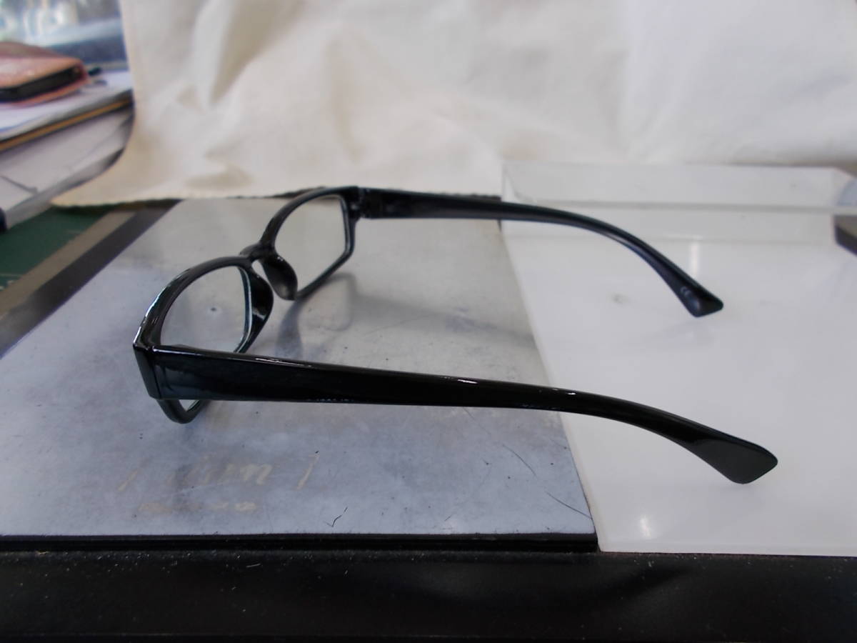 お洒落な 伊達眼鏡 サングラス 6347-05（ブラック×クリアー）の画像5
