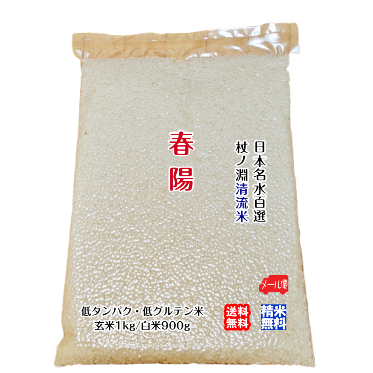 春陽 しゅんよう 玄米500g約4合/白米450g約3.5合 2023年産 名水百選で育てた低タンパク米 百姓直送 送料無料 メール便_画像1