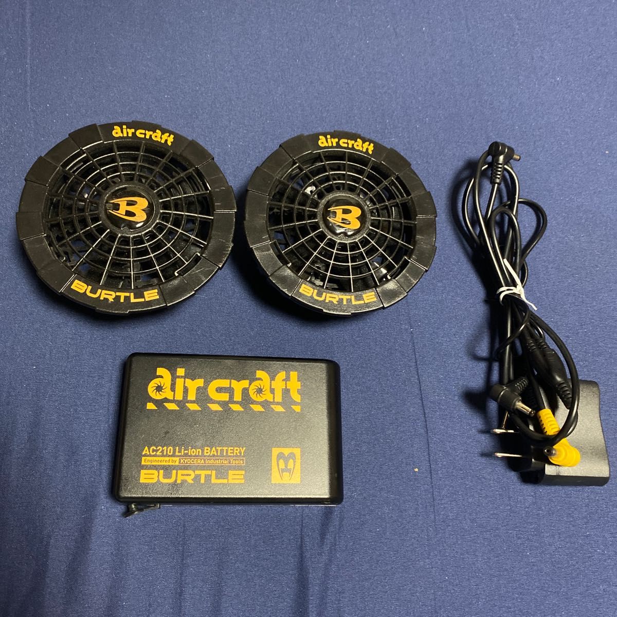 BURTLE AIRCRAFT 空調服 ファン RYOBI 空調 ベスト 京セラ RYOBI BURTLE バートル aircraft ファン & リチウムイオン