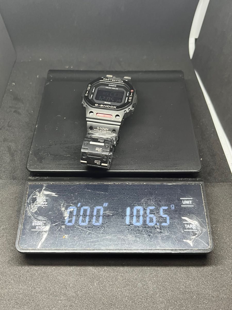 G-SHOCK GW-B5600 極美品　GMW-B5000 TVA風チタンベルトベゼルカスタム　電波ソーラー　メタルバンド