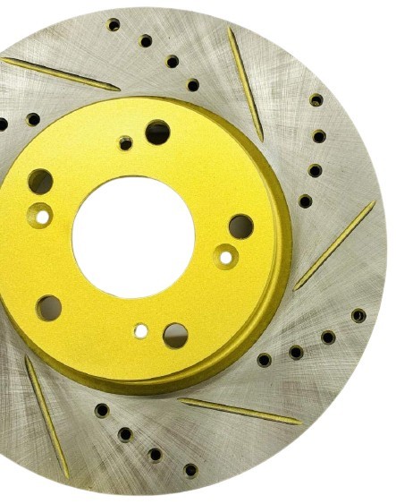 free shipping Gold drilled slit brake rotor . brake pad set Hiace 200 series 