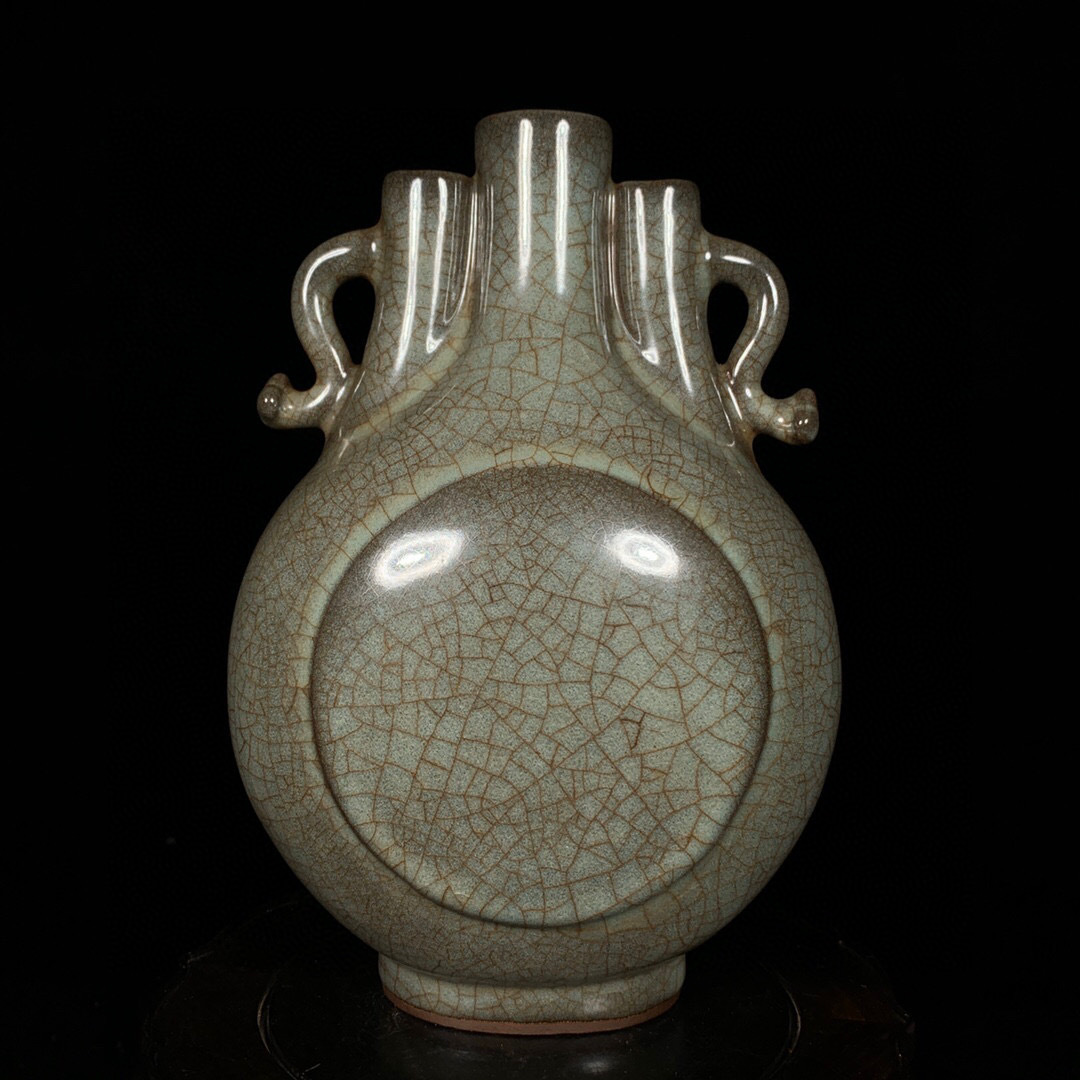上等な古陶瓷品宋『館蔵珍品官窯中国古美術収蔵品貴重物品賞物三孔瓶