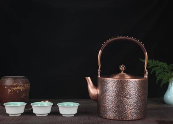 新入荷☆2000ML 手作り茶道具純紫銅製銅の壺老鉄瓶やかん紫| JChere