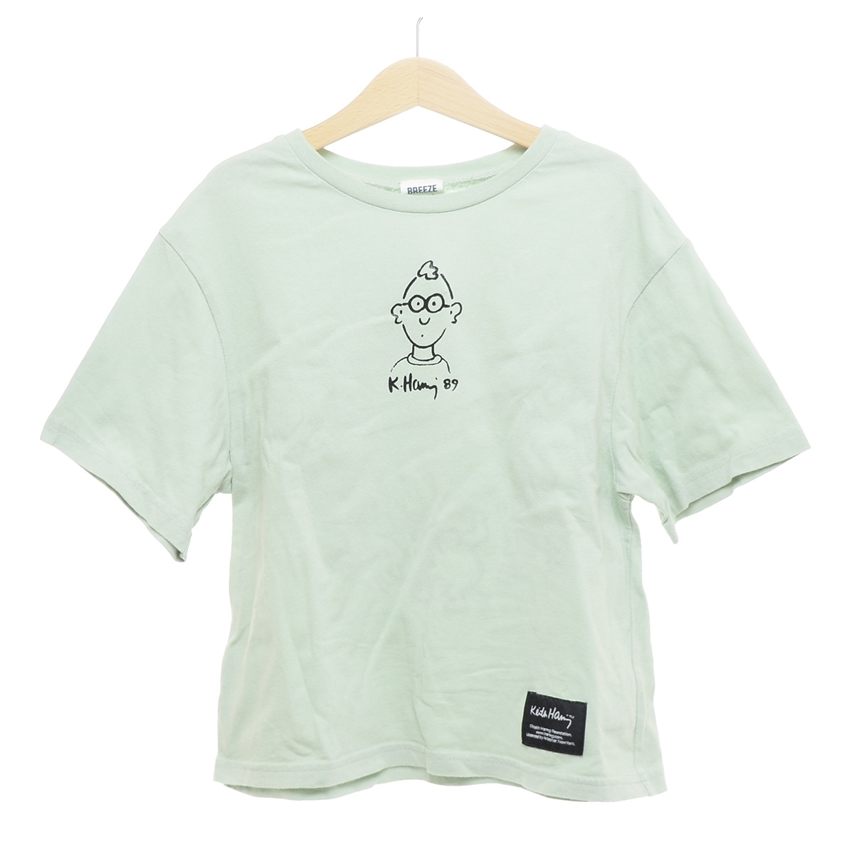 ◆481344 BREEZE ブリーズ F・O・インターナショナル ▼半袖Tシャツ Keith89 キースヘリング サイズ110 キッズ 子ども グリーン_画像1