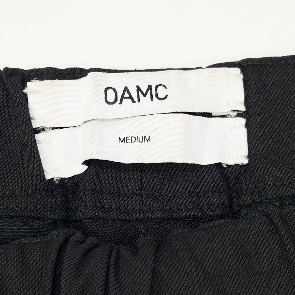 OAMC / オーエーエムシー 18SS CROPPED DRAWCORD PANTS クロップドドローコードパンツ I025750 M  SSM2480 ブラック イージーパンツ