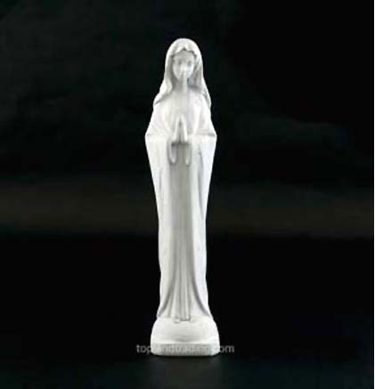 即納！白い聖母マリア彫像 大理石風 高さ23ｃｍ 慈悲と愛の像-リビング 書斎 貴賓室 贈り物（輸入品)