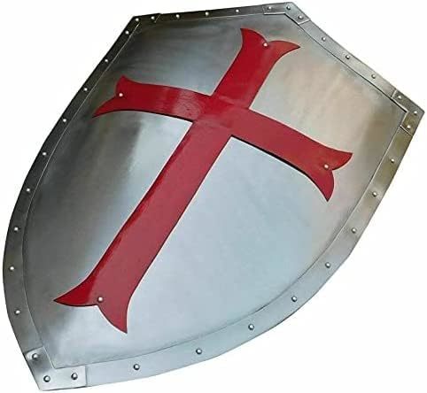 中世の騎士クロス ヒーターシールド 楯 十字軍の楯 戦士の楯 テンプル騎士団の楯レプリカ -壁装飾 アート工芸 贈り物 輸入品_画像4