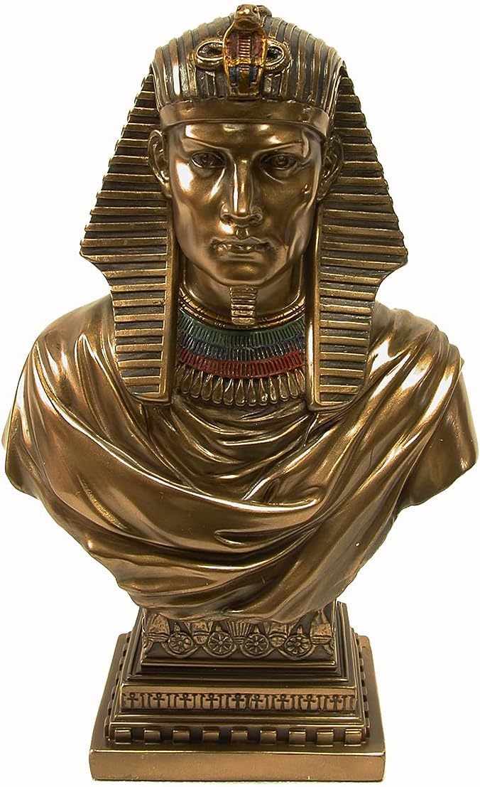 本物の アールデコ調古代エジプト ファラオ胸像 輸入品 ナイル贈り物 ピラミッド テーベ ツタンカーメン 太陽神ラー 彫像 洋風