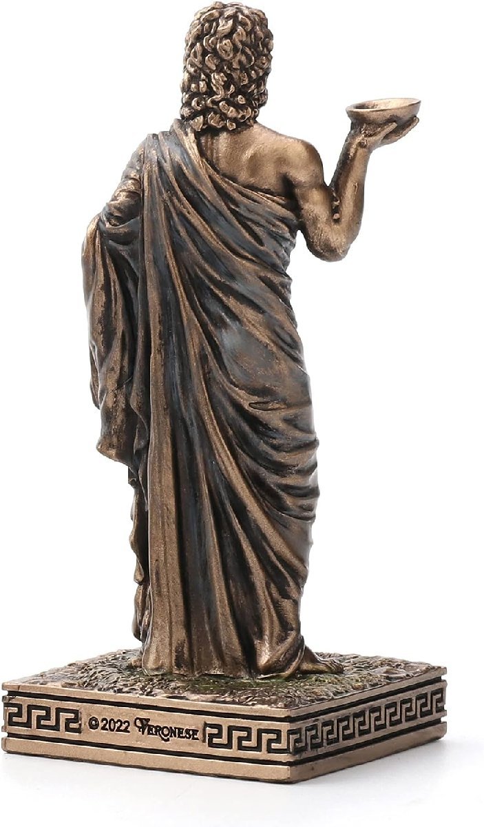 古代ギリシャの医学の神 アスクレピオス彫像 ブロンズ風ミニチュア置物彫刻 医学生 診療所 贈り物 輸入品_画像4
