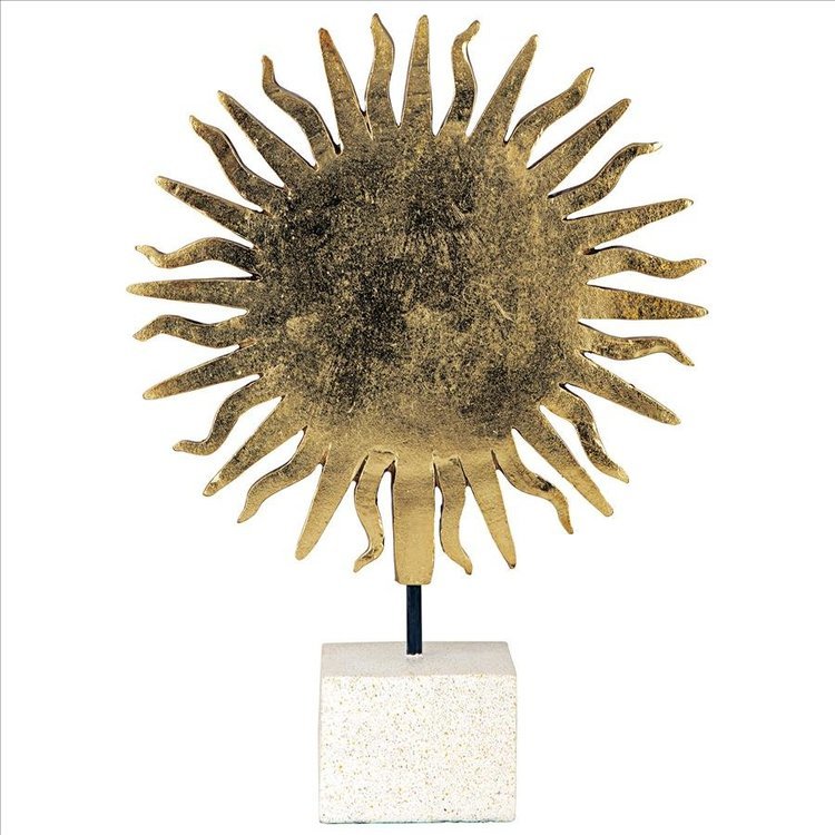 黄金の生命力の太陽彫像 アート彫刻 サンシャイン工芸 カフェ パブ レストラン プレゼント贈り物 輸入品_画像5