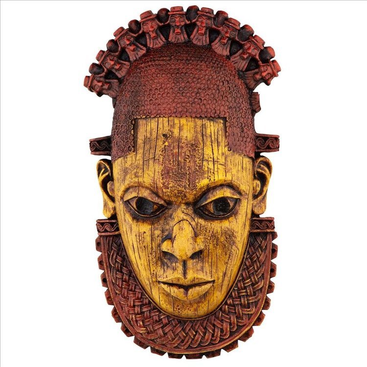 (税込) 世紀アフリカ博物館の彫像 16 イヨバ女王のアフリカ・マスク仮面壁彫刻 エスニック 輸入品 贈り物 アート工芸 エスニック