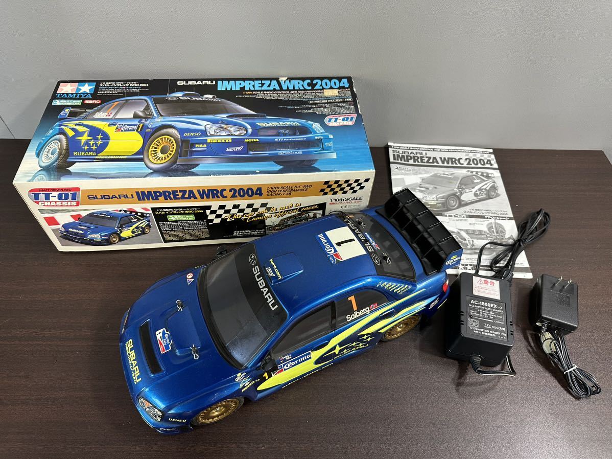 TAMIYA タミヤ 1/10 電動RC スバル SUBARU インプレッサ WRC 2004 TT-01 動作未確認 現状品_画像1