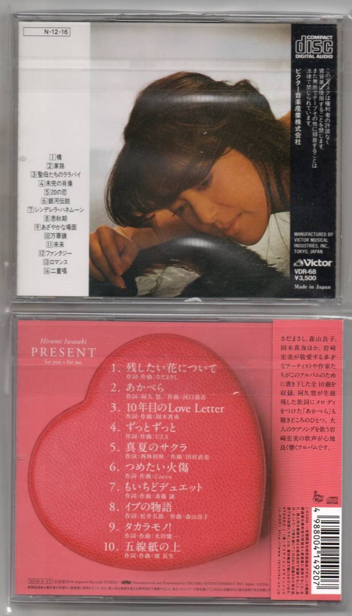 中古CD/岩崎宏美 2枚～リプライズ/PRESENT for you * for me (通常盤) セル盤_画像2