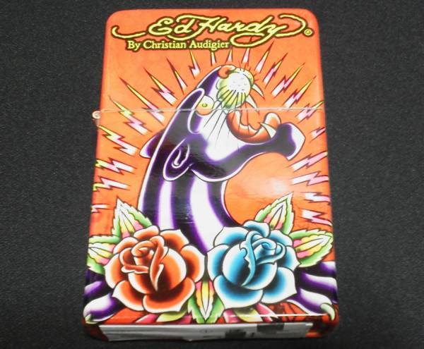 エド ハーディー ビック卓上ライター　特大オイルライター　ジャンボ ZIPPO　未使用　_画像1