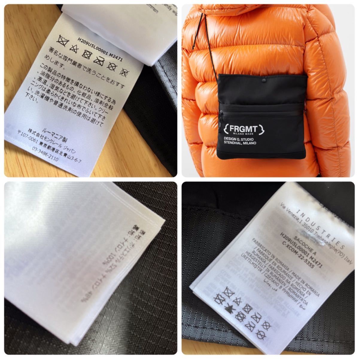 新品未使用◇7 MONCLER FRAGMENT フラグメント バッグ FRGMT HIROSHI FUJIWARA 定価77,000円 MONCLER GENIUS ショルダーバッグ