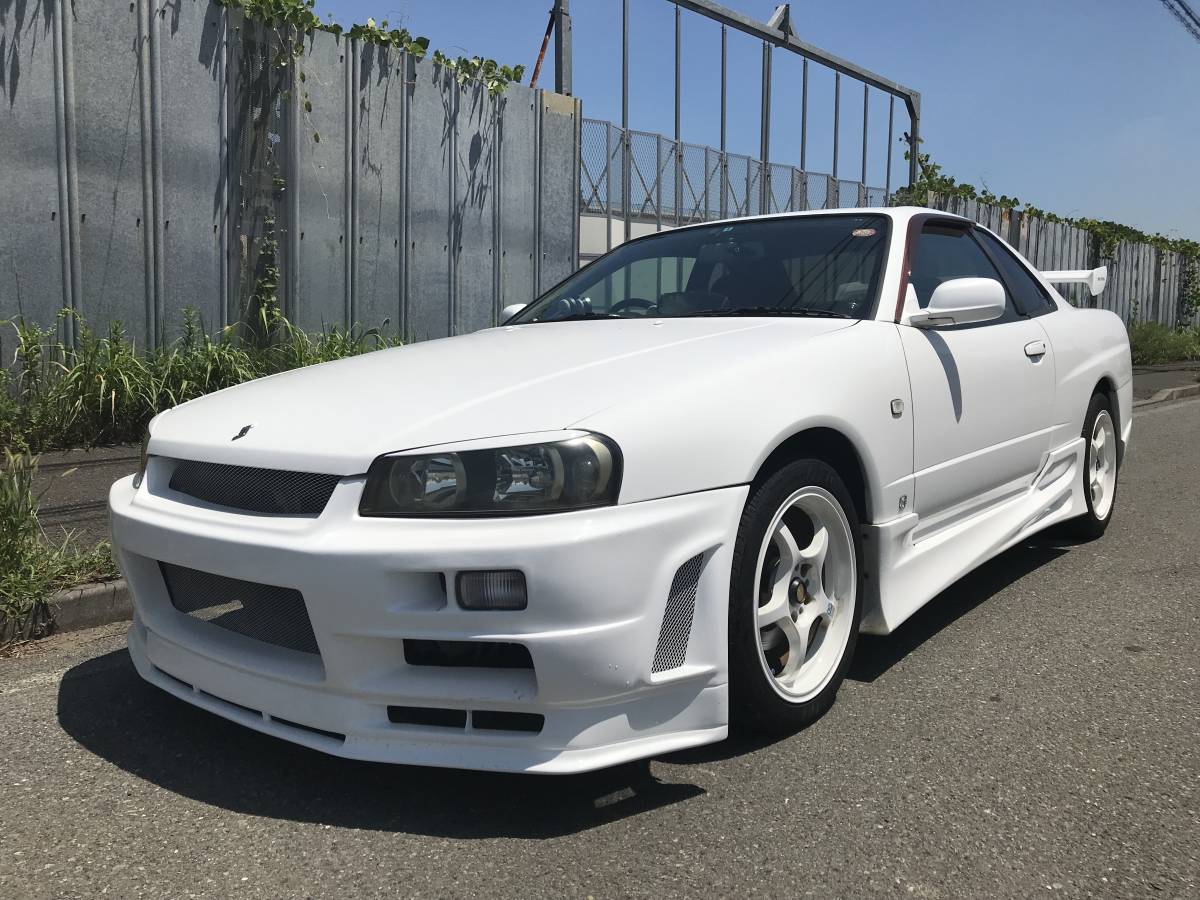  Nissan Skyline coupe GTR look 25GT original 5 speed MT ER34 at prompt decision is vehicle inspection "shaken" cost included 