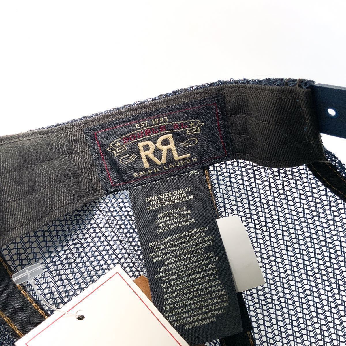 22FW 新品RRL ロゴ メッシュ トラッカー キャップ Double RL ダブル