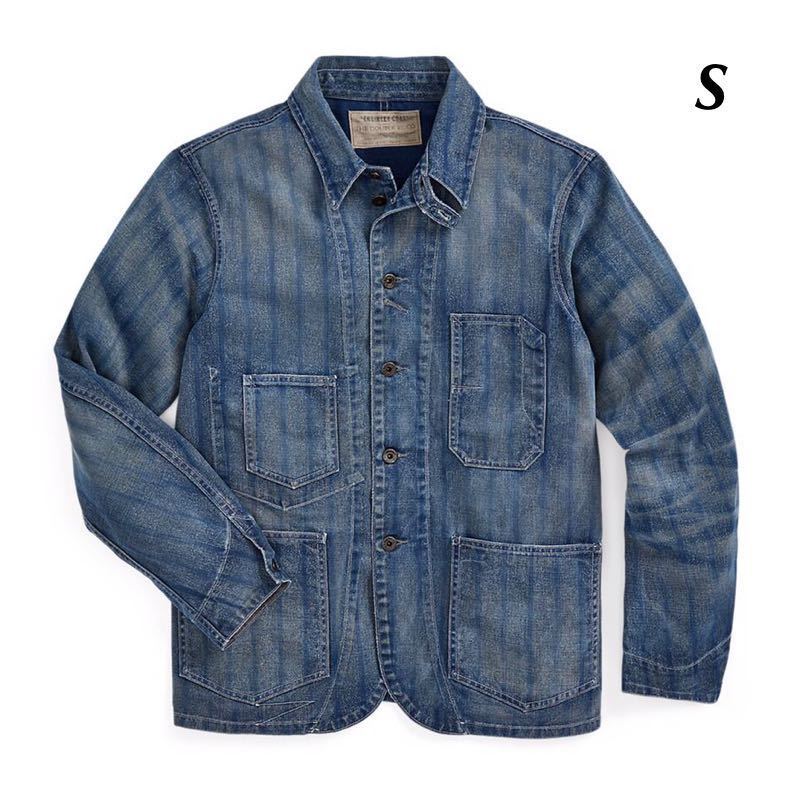 人気定番の ラルフローレン ダブルアールエル RL DOUBLE コート エンジニア ツイル ストライプド インディゴ RRL 新品 23SS デニム Sサイズ ジャケット ジャケット、上着 人気定番の ラルフローレン ダブルアールエル RL DOUBLE コート エンジニア ツイル ストライプド インディゴ RRL 新品 23SS デニム Sサイズ ジャケット ジャケット、上着