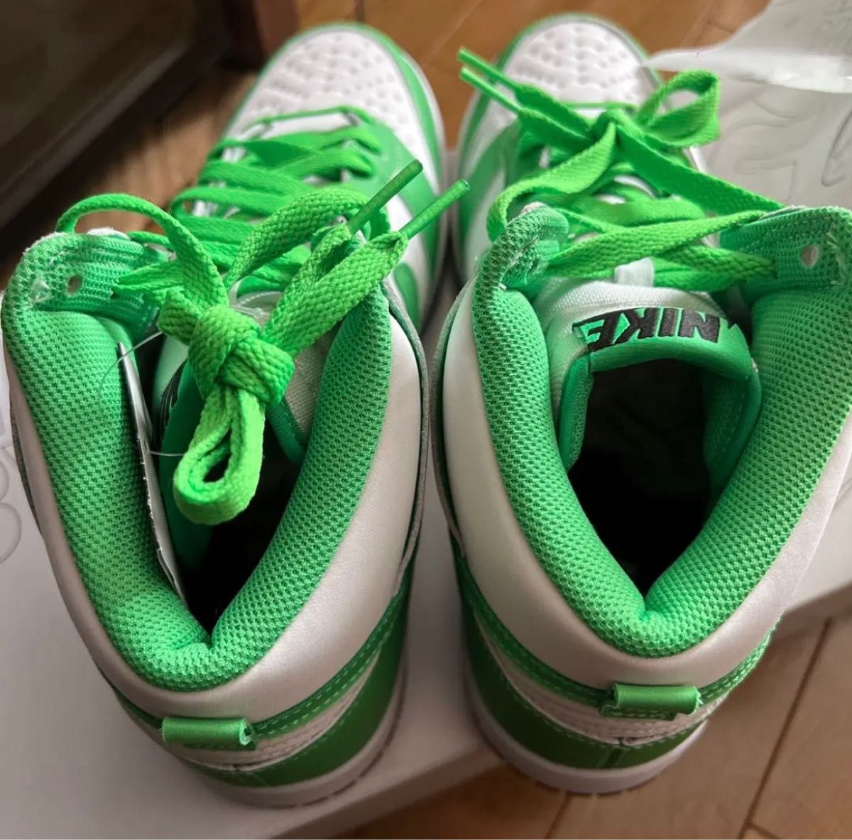未使用 限定1足のみ NIKE ナイキ ダンク ハイカットスニーカー By you グリーン