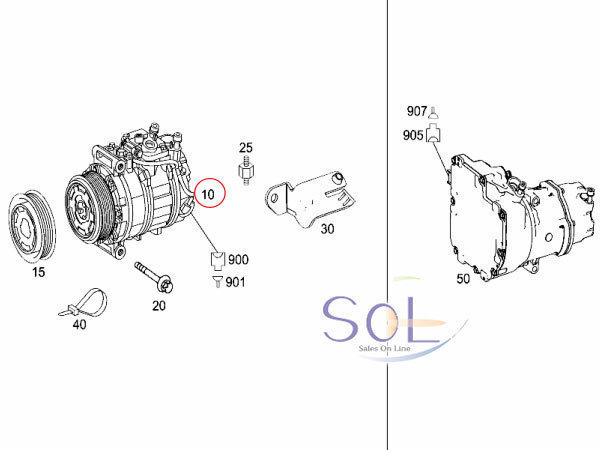 ベンツ W215 W219 エアコンコンプレッサー Oリング付 CL500 CL55 CLS350 CLS500 0002309111 0012300011 0012300211 コア返却不要_画像6