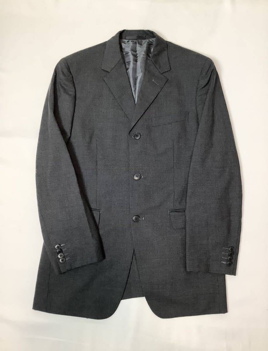 abx エービーエックス // 背抜き 長袖 ピンチェック柄 シングル スーツ (ダークグレー系) サイズ 2 (M・W76)_画像2