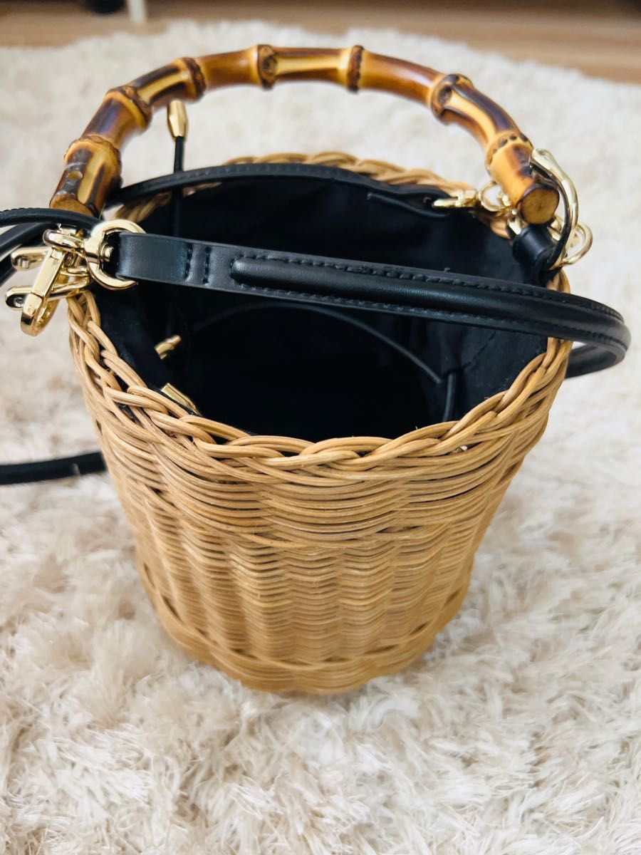 難ありZARA ザラ 2023SS バスケットバッグ 】 かごバッグ 籠 難ありZARA ザラ 2023SS バスケットバッグ 】 かごバッグ 籠