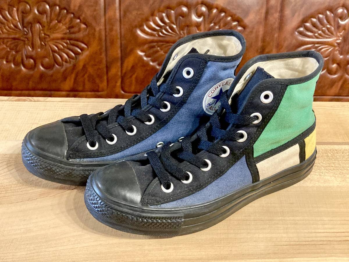 ★☆希少レア!converse ALL STAR モダニト Hi 白/緑/黄色/青 5.5 24.5cm コンバース オールスター ハイカット マルチカラー デッド 237☆★